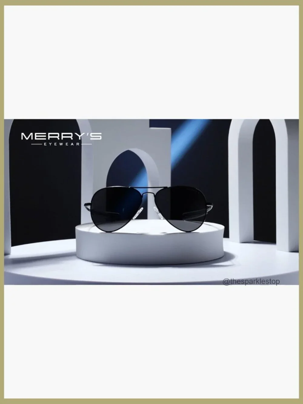 Polarized Aviator Sunglasses with Matte Chrome Frame